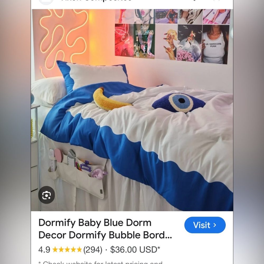 Brand new Dormify blue wave bedding set